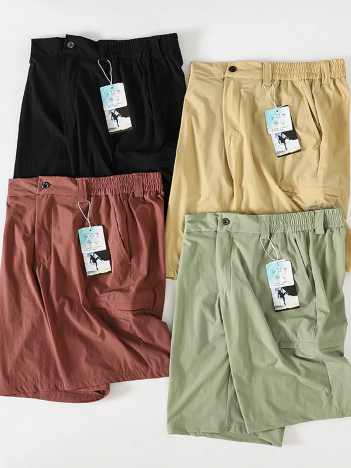 

Lightweight Qui-Dry Breathable Outdoor Men's Hiking Climbing Elastic Waist Thin ort Pants Casual Loose Fit Summer orts
