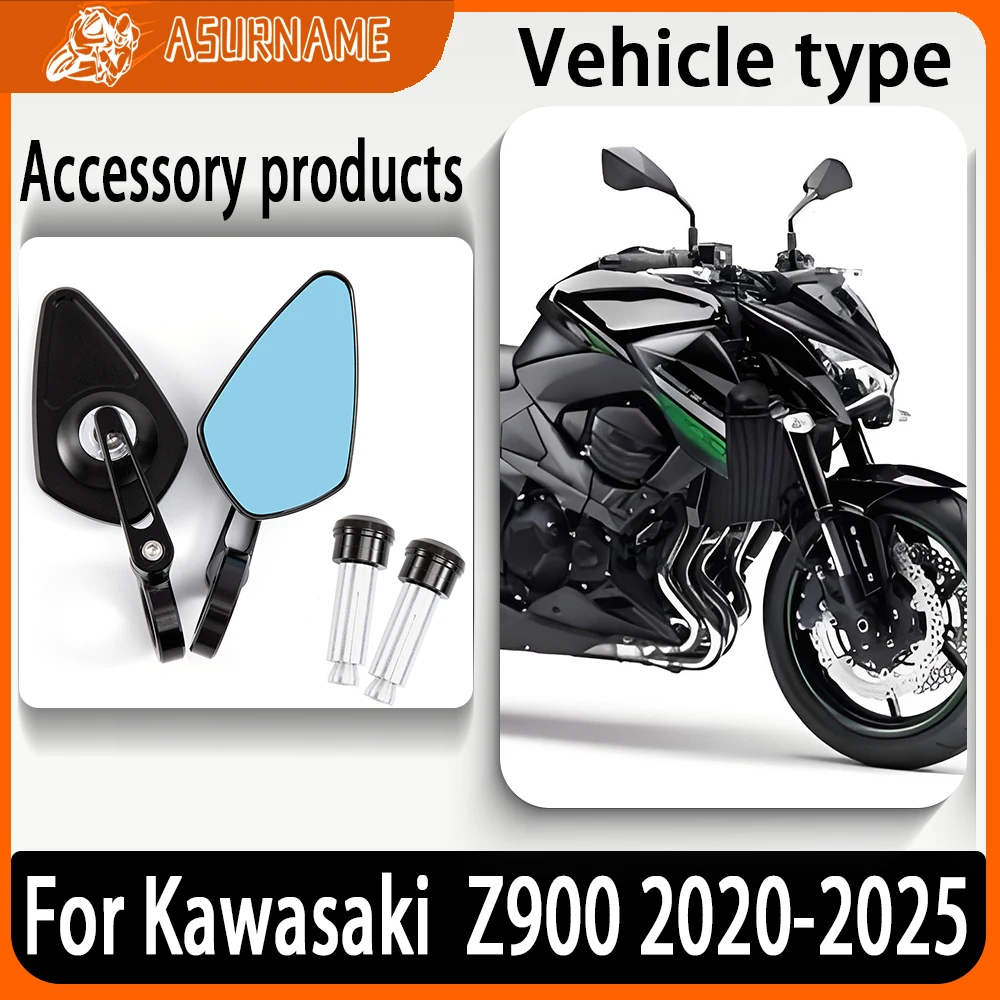 

FOR Kawasaki Ninja Z900 2020-2025 Motorcycle Rearview Mirror Handlebars Rearview Mirror Retro Handlebars Side Mirror Accessories
