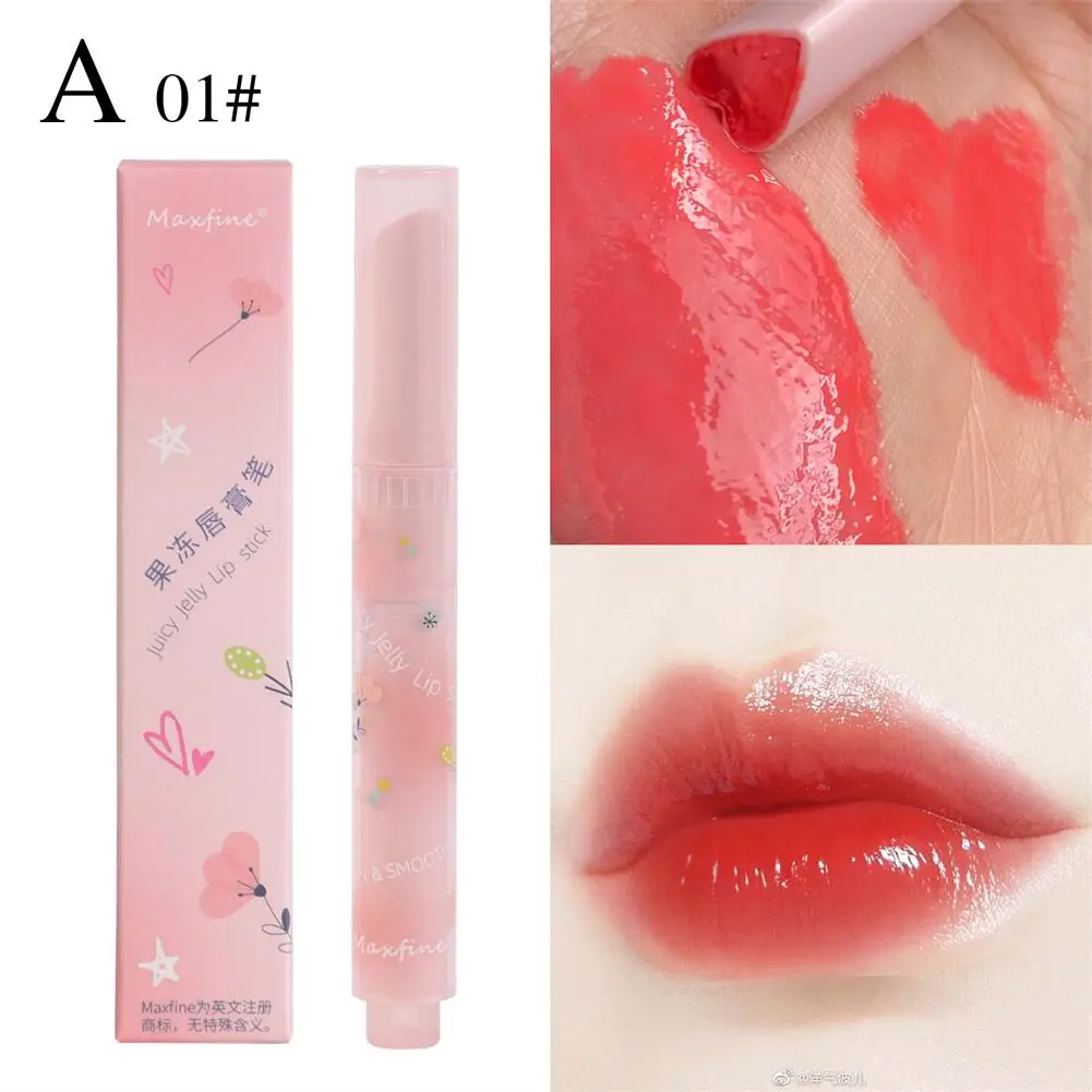 Pintalabios con efecto espejo, lápiz labial resistente al agua, Copa antiadherente, esmalte de labios transparente, flor de amor, maquillaje de Corea transparente, bálsamo tinte para labios, 2023