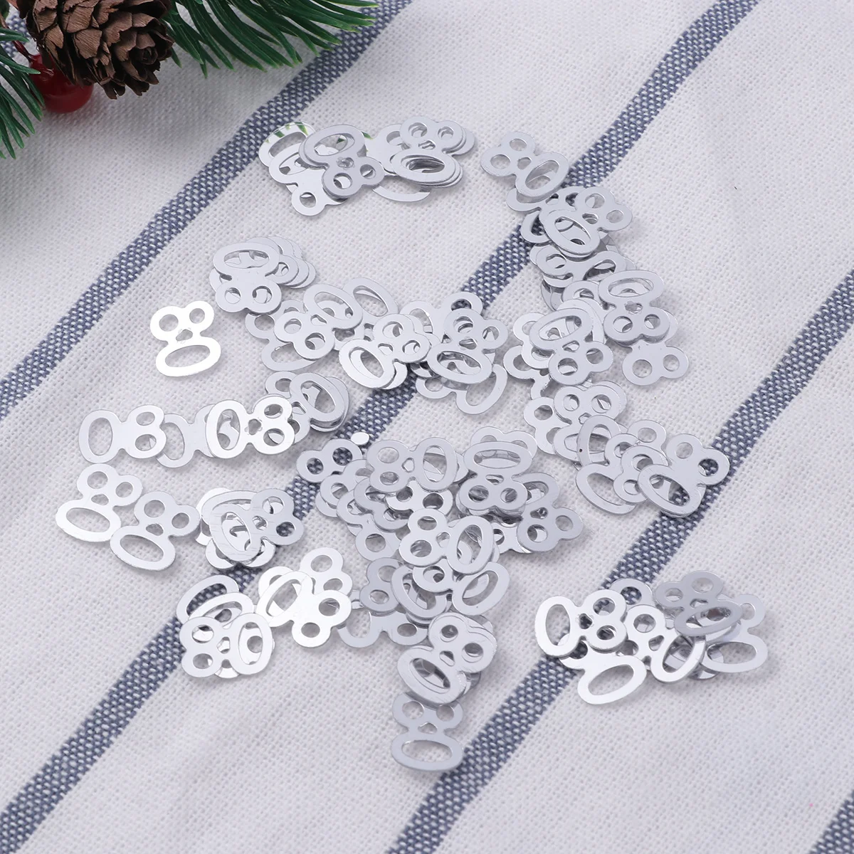 

1200Pcs Number Sequins Confetti Silver Party Decoration Birthday Anniversary Celebration Table Decoration Confetti for Party