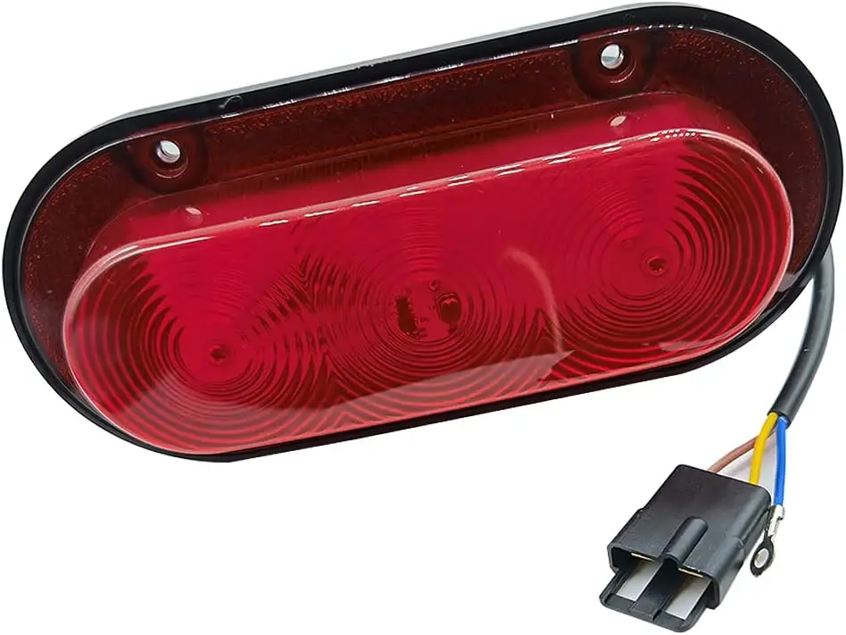 

12V Red LED Oval Tail Light for Tractor Cab Rear, Compatible with 30-3153347, 72160473, AR44989, AR45099, AR78825, RE39223