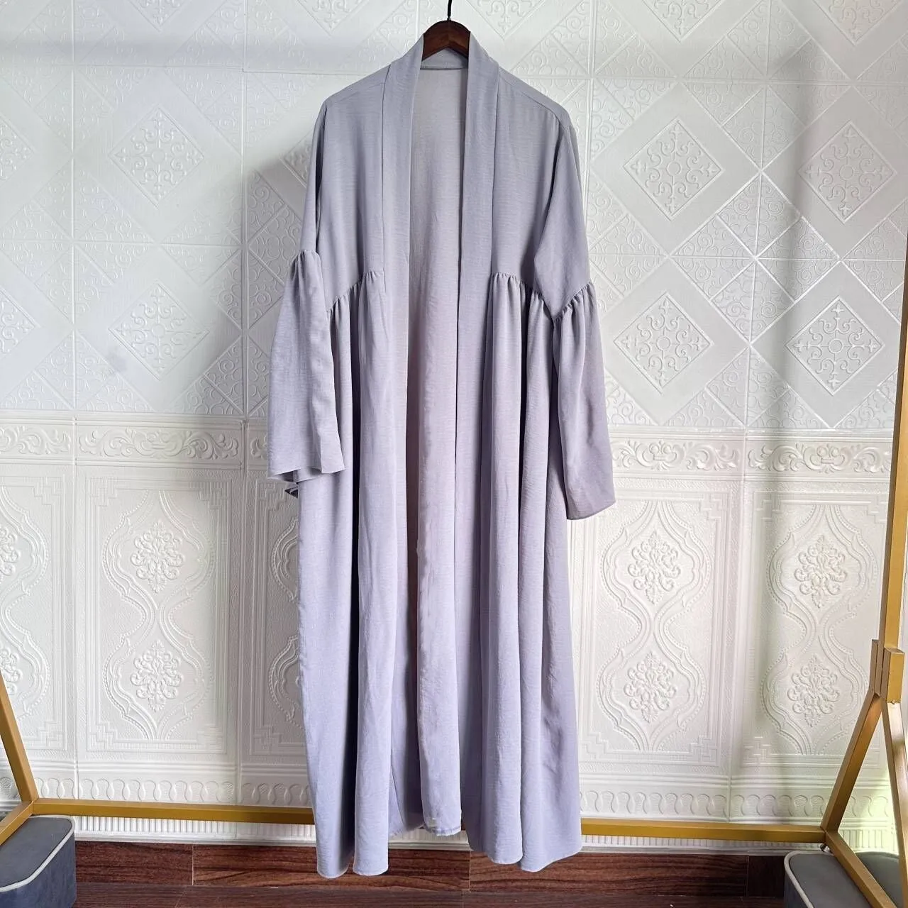 Thin Open Abaya Plain Women Muslim Abaya Kimono Muslim Eid Ramadan Elegant Cardigan Gown Islamic Clothing Dubai Abayas Outfits