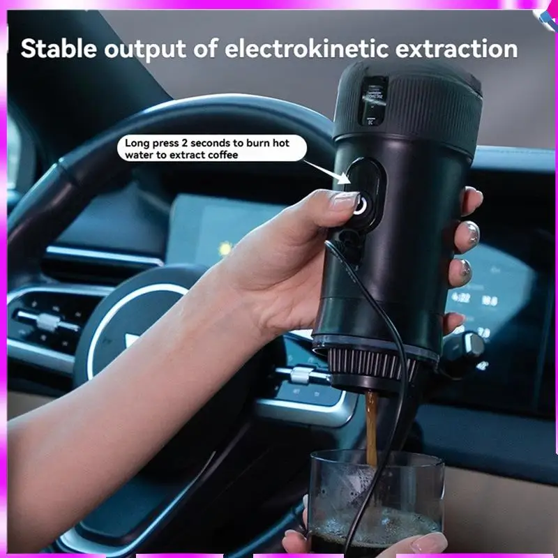 

N96R Car Coffee Espresso Maker Portable Coffee Maker 2 In 1 Small Travel Espresso Machine Heating Extraction For RV