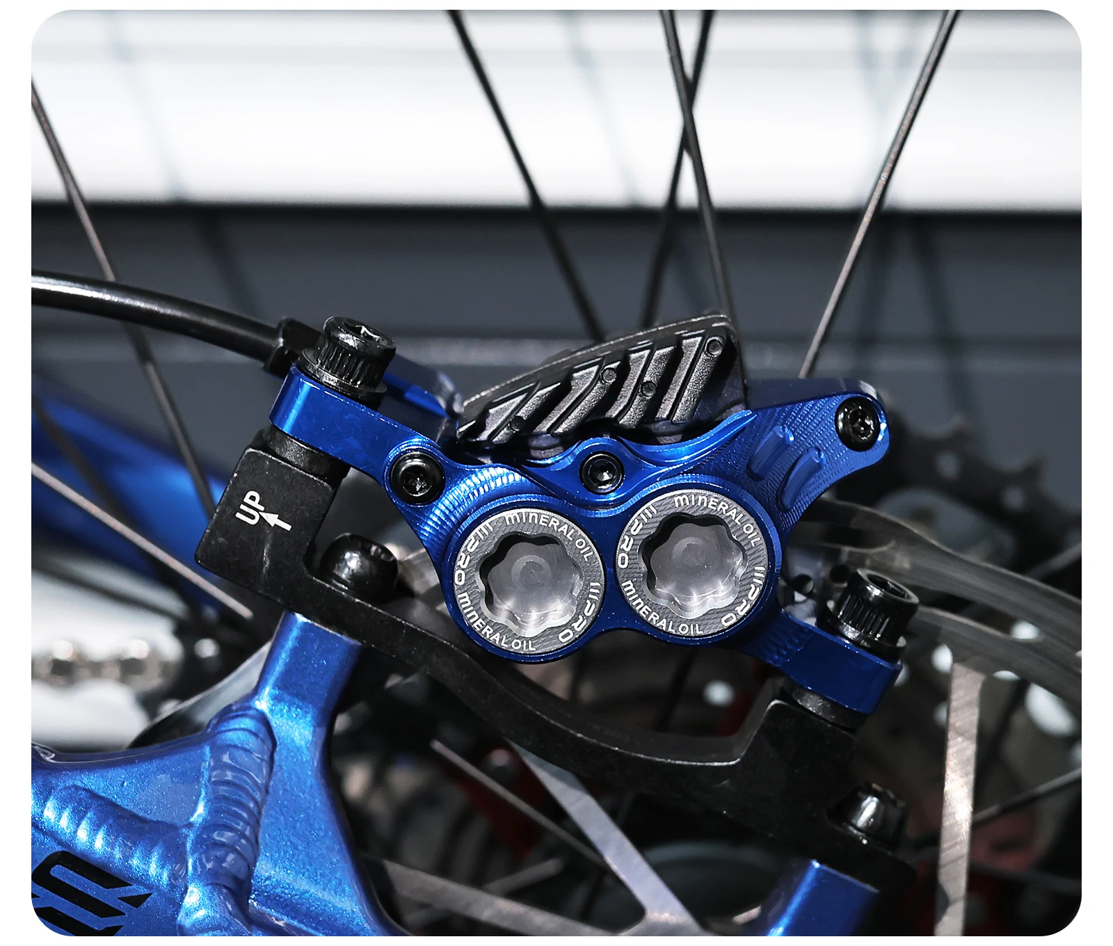 IIIPRO C5X4 Ultraleichte 4-Kolben Fahrrad-Hydraulikbremse 850/1550mm MTB-Bremse mit Kühlsystem, Öldruck AM DH Rennrad-Scheibenbremse – Detail 11