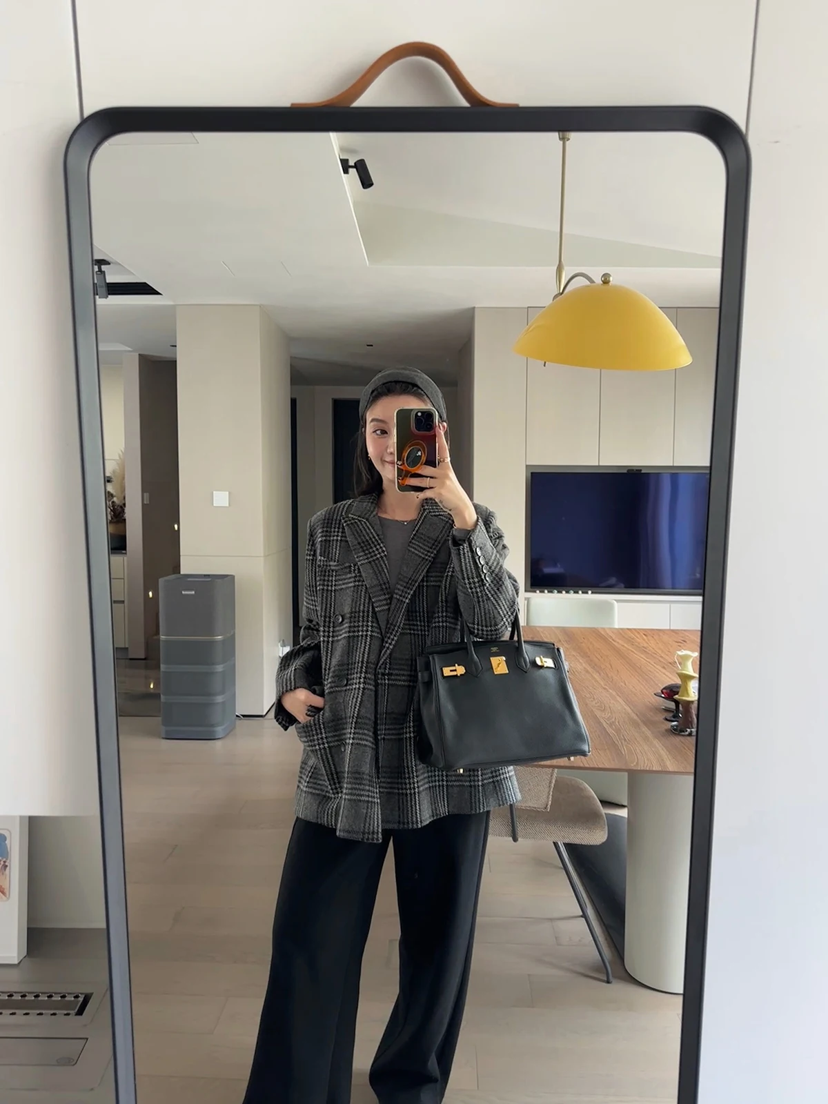 

Винтажный шерстяной костюм-двойка из 100% шерсти, легкий, прямого кроя, женский, модный, зимний, двубортный