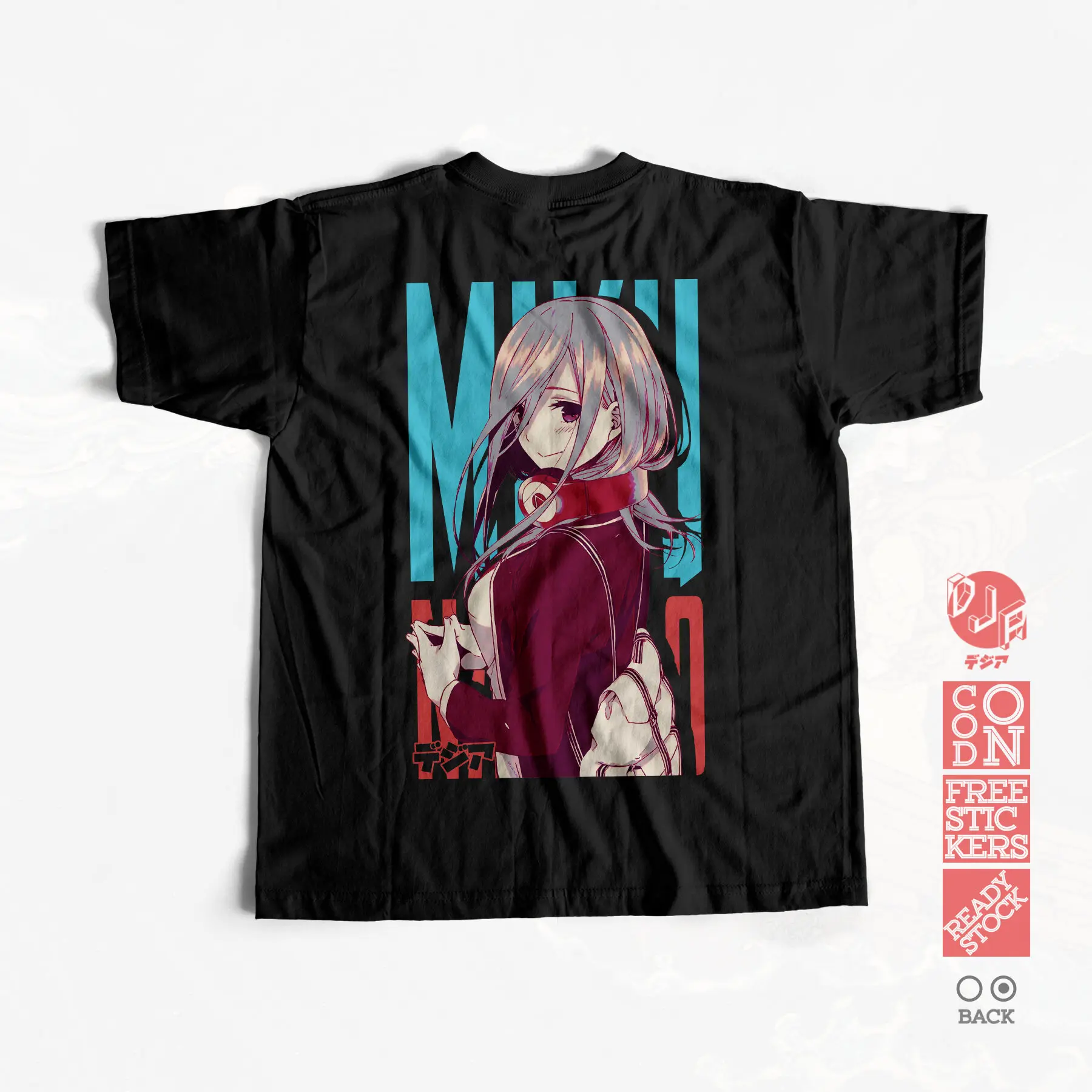 Kaos MIKU NAKANO 5TOUBUN NO HANAYOME BAJU JEPANG ANIME MANGA T-Shirt DJA CLOTH