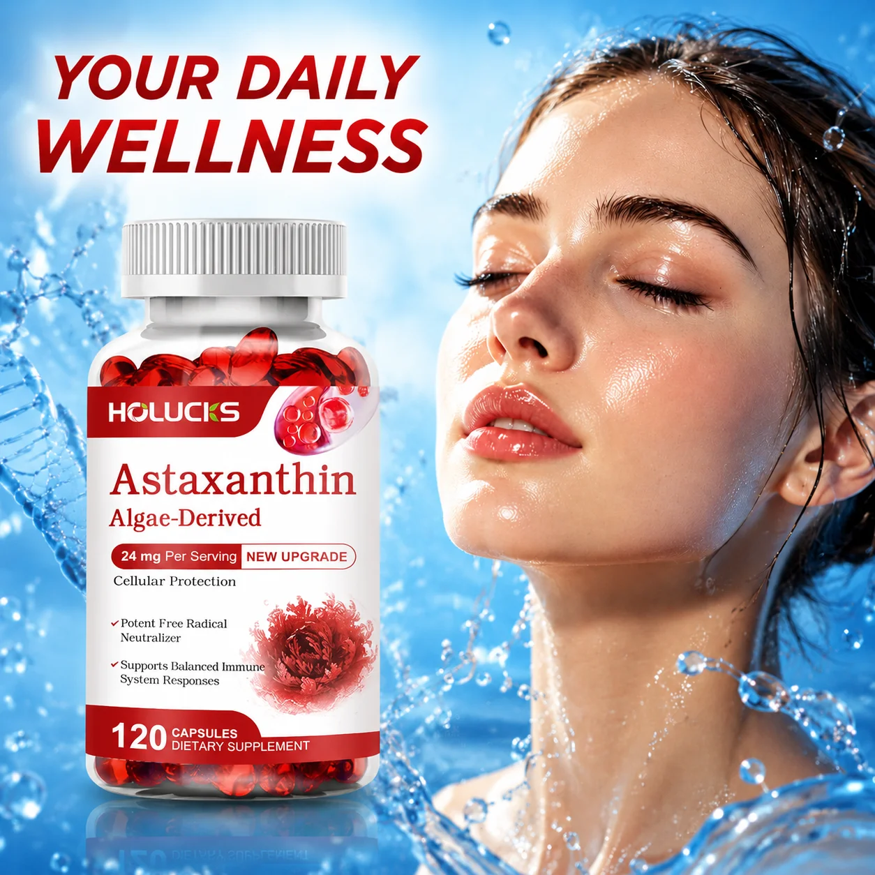 Astaxanthin 24mg Supplement, for Cardiovascular Heart Health, Anti-aging, Support Eye,Skin,Joint Wellness, Immune Energy Boost