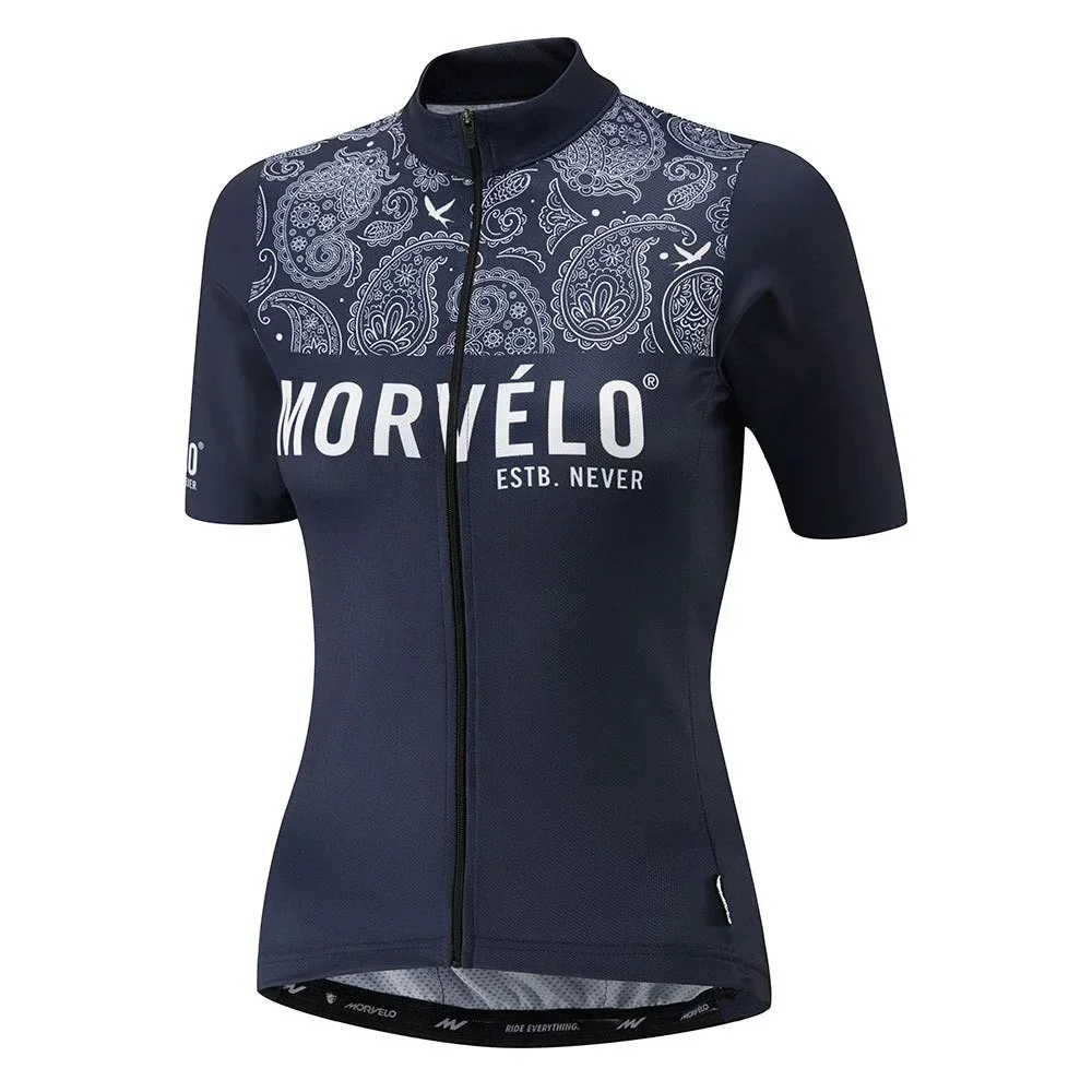 Morvelo 2023 Women Summer Jersey Short Sleeve Bicycle Wear Outdoor Mountain Road Bike Cycling Clothing Breathable Shirt FUALRNY