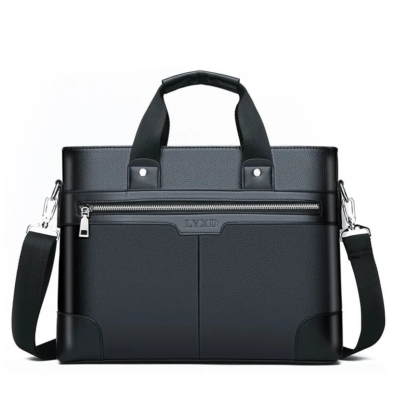 Sac à main de voyage en cuir PU pour hommes, étuis à bombes d\'affaires, sac messager lancé, fourre-tout pour Macbook 13.3, 14, 15.4 pouces, sacs