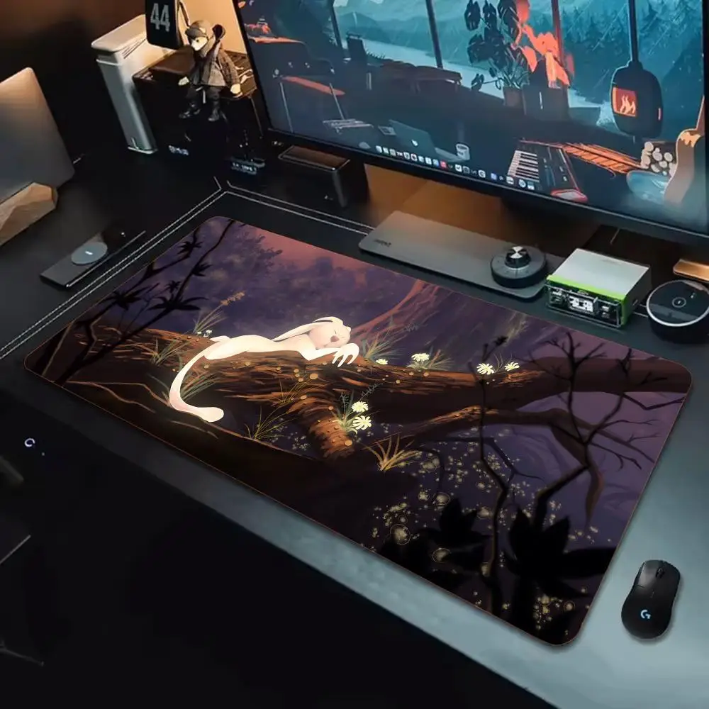

Game ORI Mouse Pad Keyboard Desk Mats, Kawai Rubber, Non-Slip Desk Mat, XXL90x40cm