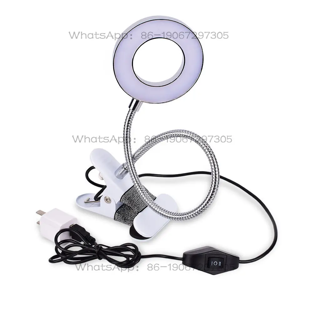 Led Beauty  Usb Tattoo Embroidery Manicure Eyelash  Cooling and Heating Plug-in Small Desk Lamp Clip