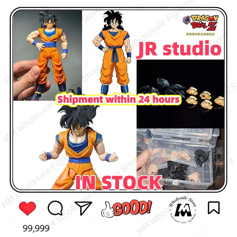 【IN STOCK】JR Studio Dragon Ball Z Anime Figure Shf Super Saiyan Yamcha Goku Head Accessories Headsculpt Anime Action Figures Toy
