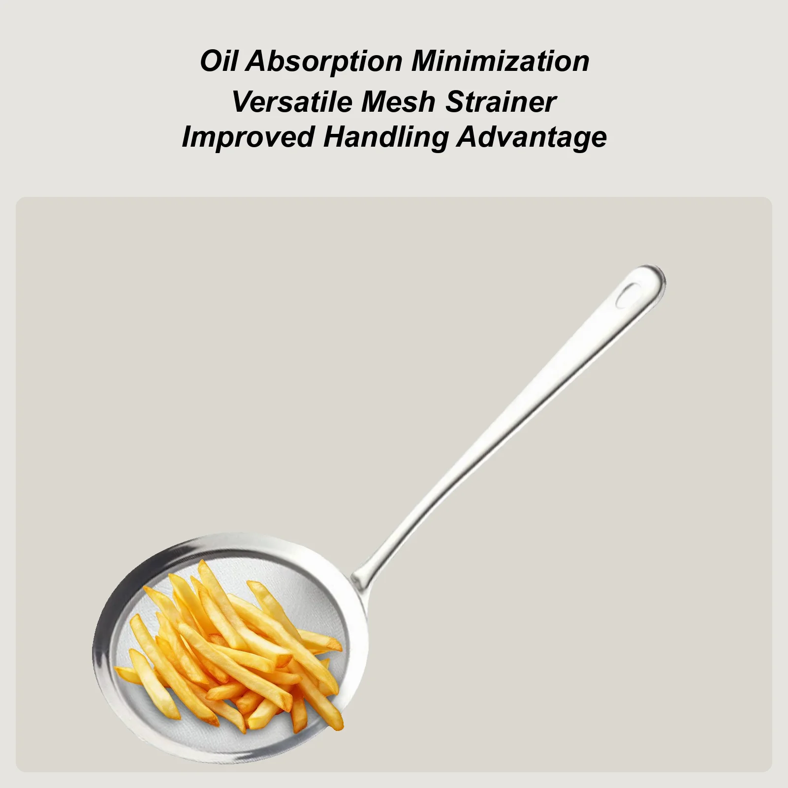 

Сито с мелкой сеткой из нержавеющей стали, мелкоячеистый сито с ручкой, многоцелевой фильтр для выпечки и приготовления пищи для киноа, яичной макарон