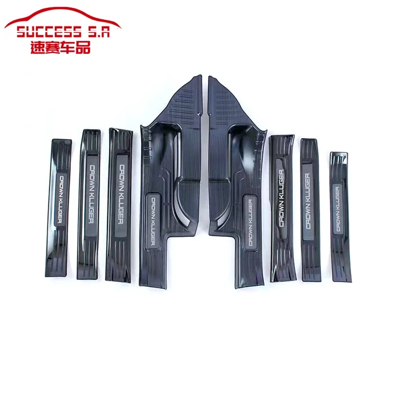 

Black Stainless Steel Door Sill Threshold Strip Welcome Pedal For Toyota Crown Kluger Highlander 2022 Car Exterior Accessories