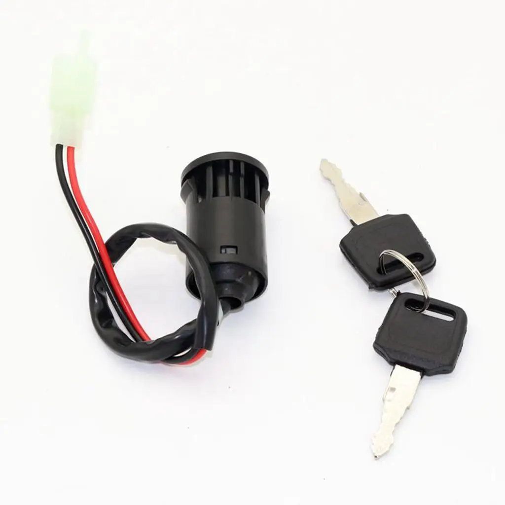 Easy Install Universal Key Switch 2 Wire Ignition Lock for Scooter Dirt Bike Tractor Boat Replacement