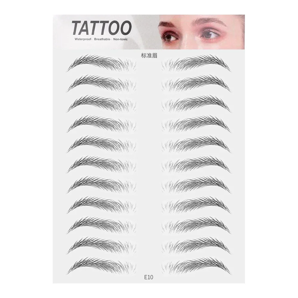 Pegatinas de tatuaje para cejas Nutural, pegatinas de transferencia de agua para cejas, resistentes al agua, fáciles de usar, potenciador de cejas, maquillaje