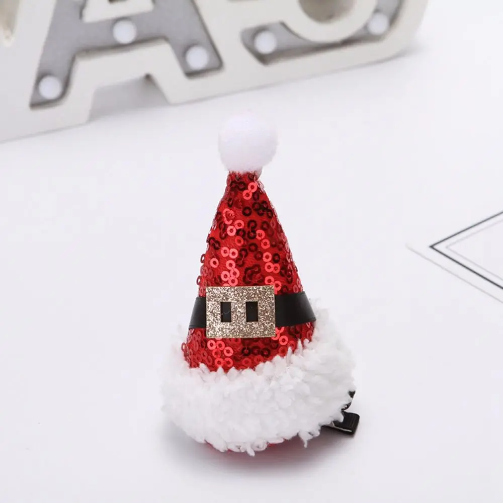

Cute Santa Claus Snowflake Cloth Elk Ears Christmas Hat Hairpin Korean Style Headwear Hair Accessories Christmas Hair Clip
