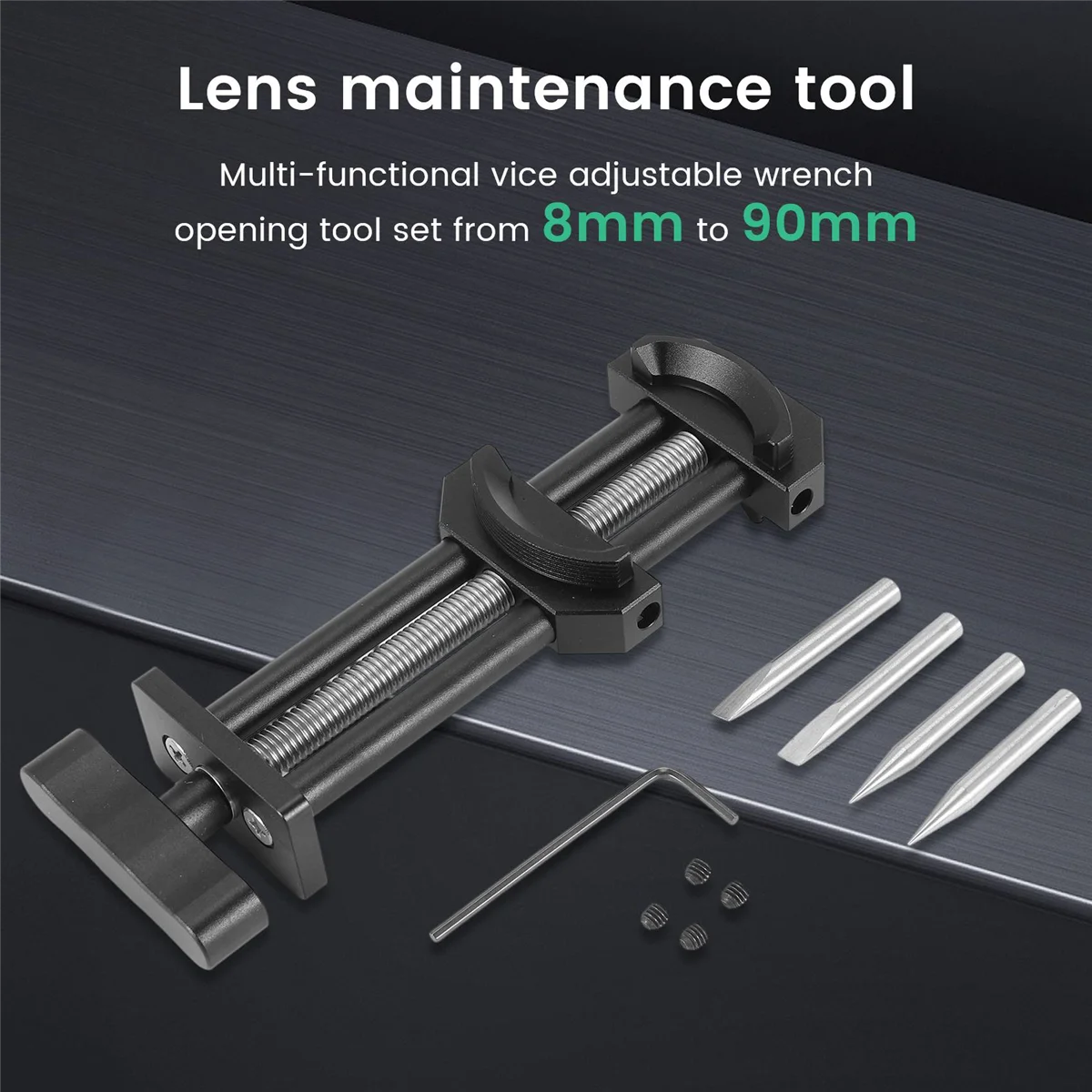 Trending Now Lens Repair Tool Multi-Function Vise for 22mm-110mm Lens Filter Ring Spanner Wrench Open Tool Set From 8mm to 90mm