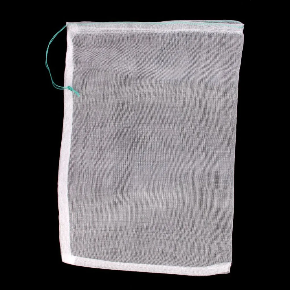 

10pcs 25X35Cm Mesh Filter Bag For Aquarium Pond Nylon Drawstring Media Bag Reusable Filtration System Protector