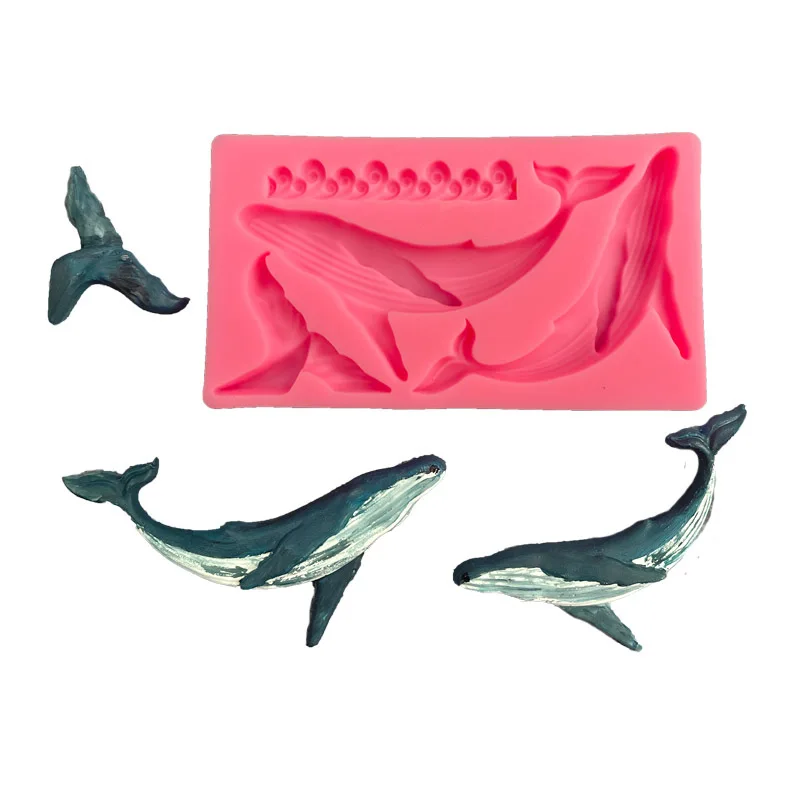 DIY Whale Silicone Mold Ocean Series  Fondant Cake Decorating Tools Kitchen Accessories Baking Supplies