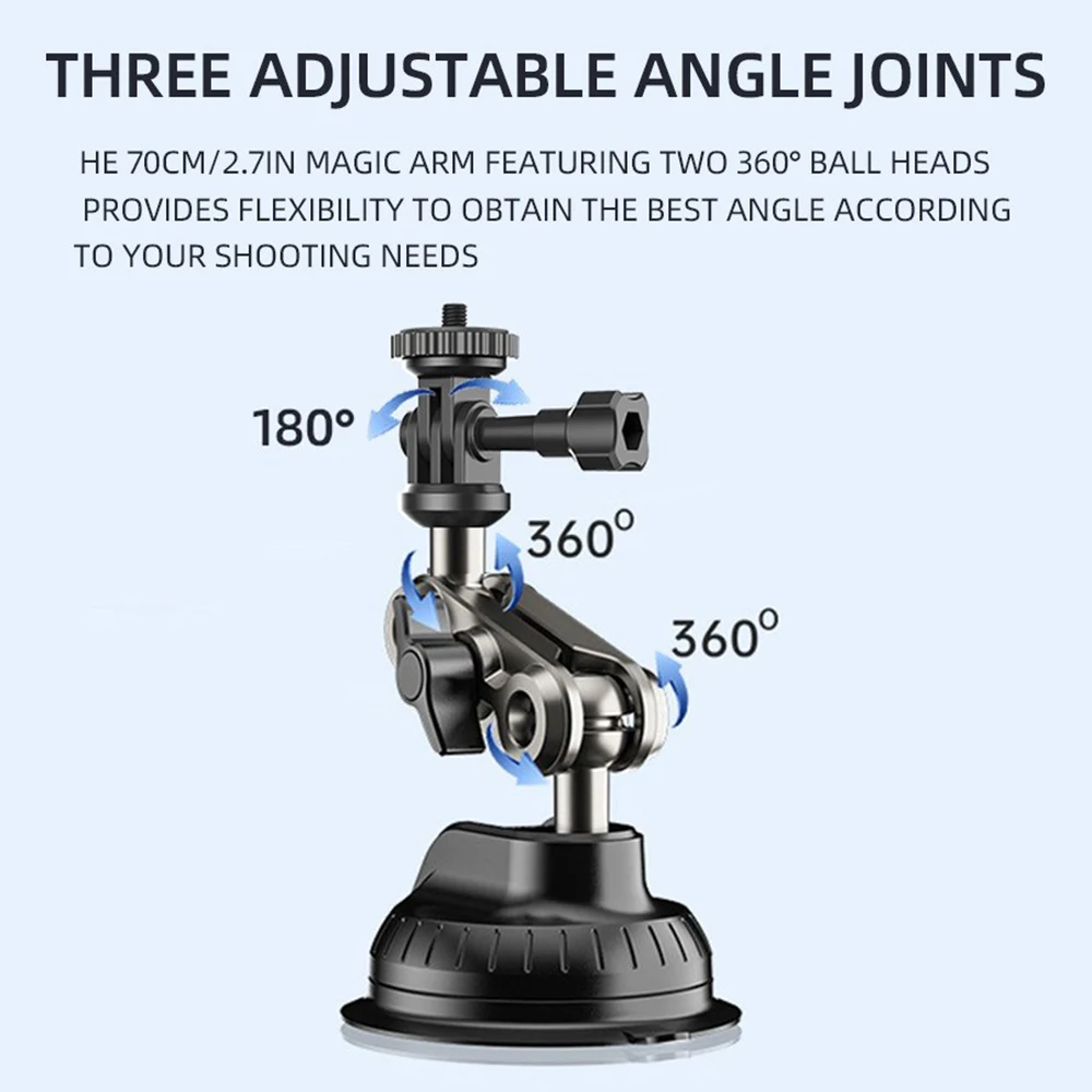 سيارة شفط كأس الهاتف عمل حامل كاميرا 1/4 بوصة عمل كاميرا داش كام الهاتف سنادات بالسيارة مناسبة ل DJI/Shadowstone Insta360 #4