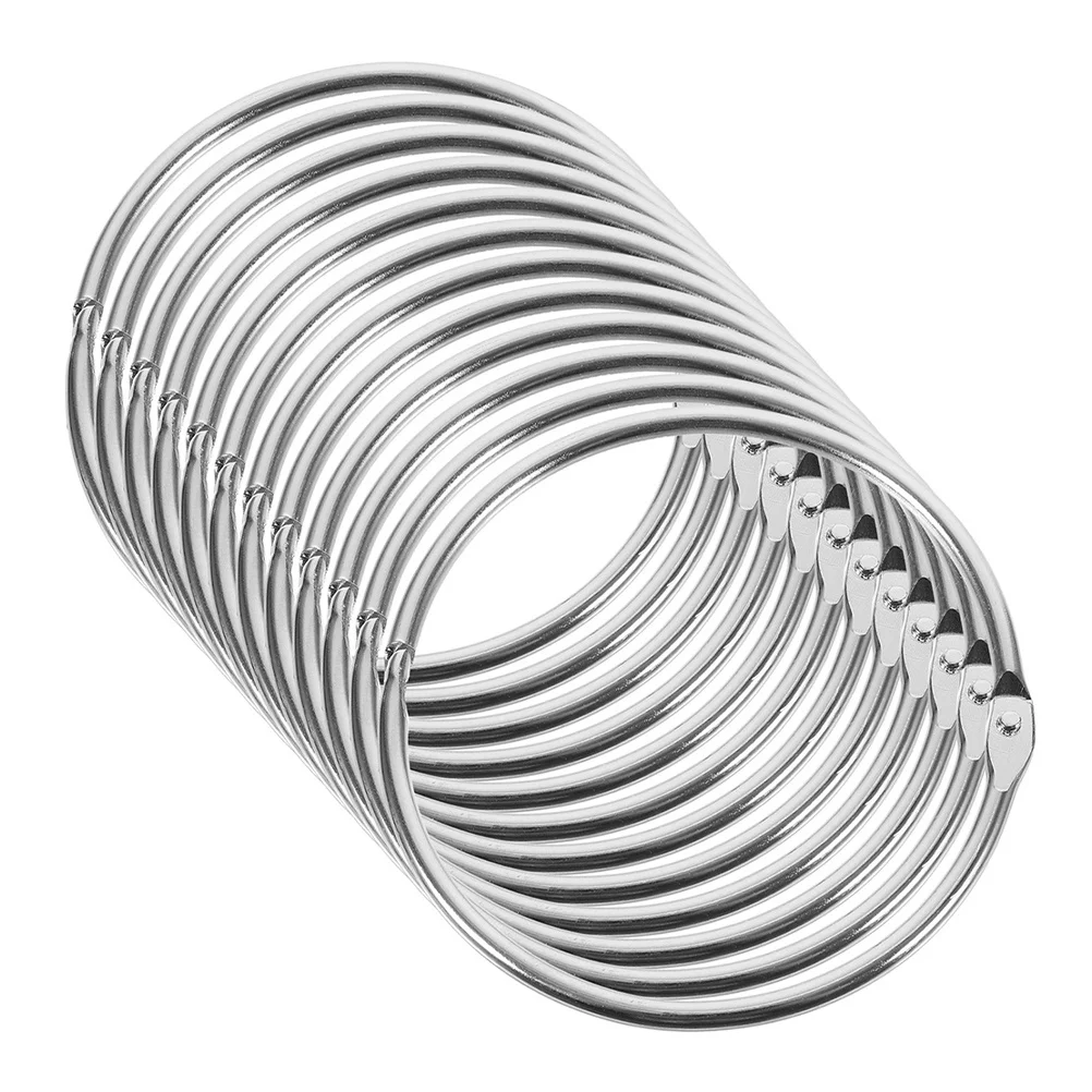 24 szt. Metalowe kółka do segregatora, wielofunkcyjne kółka do segregacji, puste kółka z wzorem gwoździ, łatwe otwieranie i zamykanie do archiwizacji i sortowania notatek.