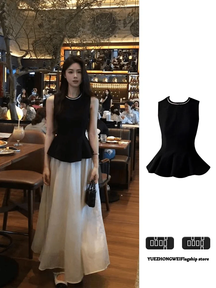 

Korean Sle Salt System Ele Spring Faion f Skirt Two-Piece Set Beautiful Lightweight Mature Women's Clothing