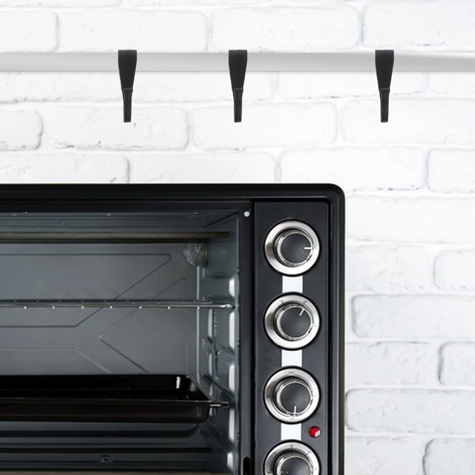 

12Pcs Kitchen Hanging Hooks Plastic S Shaped Organizer Hooks for Utensils Storage Rack Basket Holder Kitchen Cart Black