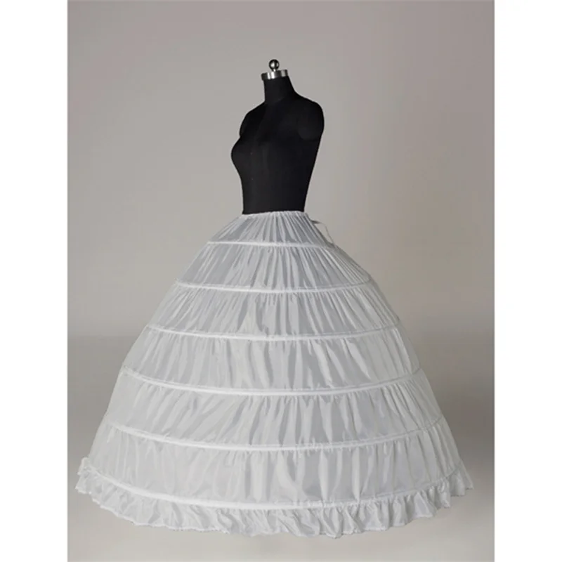 Attelle de jupe de commerce extérieur avec barre d'appui, super abricot en acier, doublure de robe de mariée, six anneaux, blanc, rouge, noir