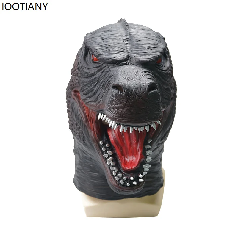 

Halloween Japanese Movie Monster Cosplay Latex Mask Adult Holiday Party Tyrannosaurus Rex Headdress Unisex Animal Props Gift New