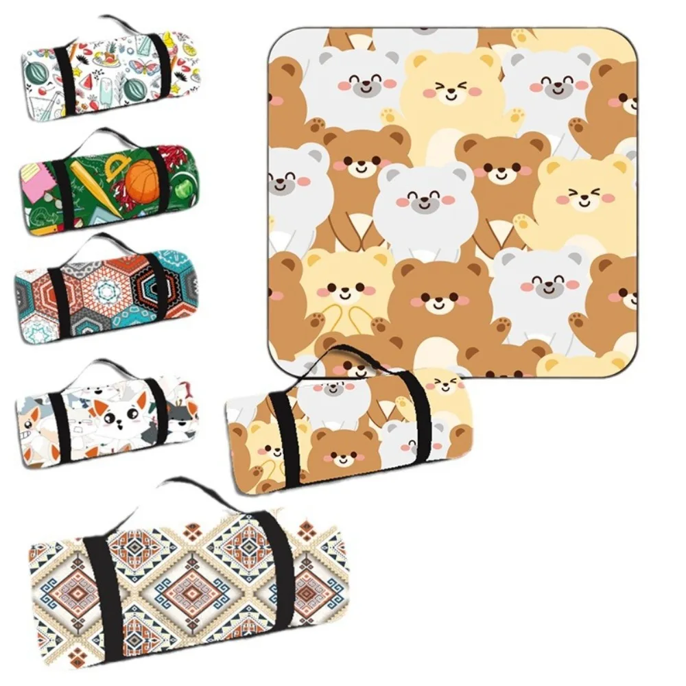 

Camping Supplies 200*150cm Moisture Proof Pad Waterproof Moisture-proof Lawn Mat Thickened Cartoon Outdoor Picnic Mat Beach