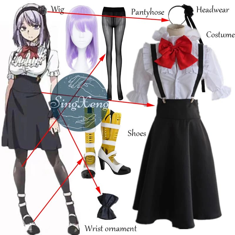 Disfraz de Anime Dagashi Kashi, disfraz de Hotaru Shidare, disfraz de sirvienta, uniforme elegante para Halloween y Navidad