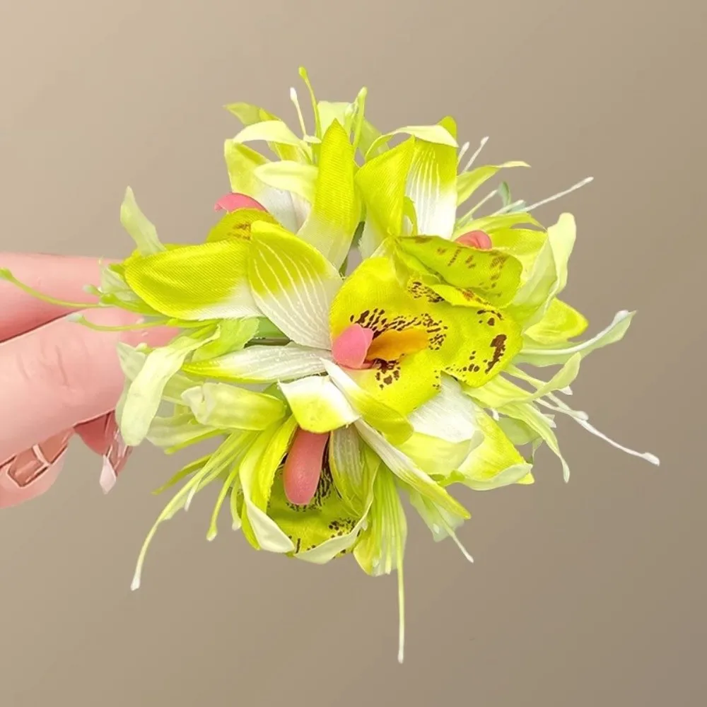 

New Vintage Flower Hair Clip Elegant Side Clip Floral Hair Accessory Fabric Flower Sweet Hawaiian Duckbill Clip Bridal