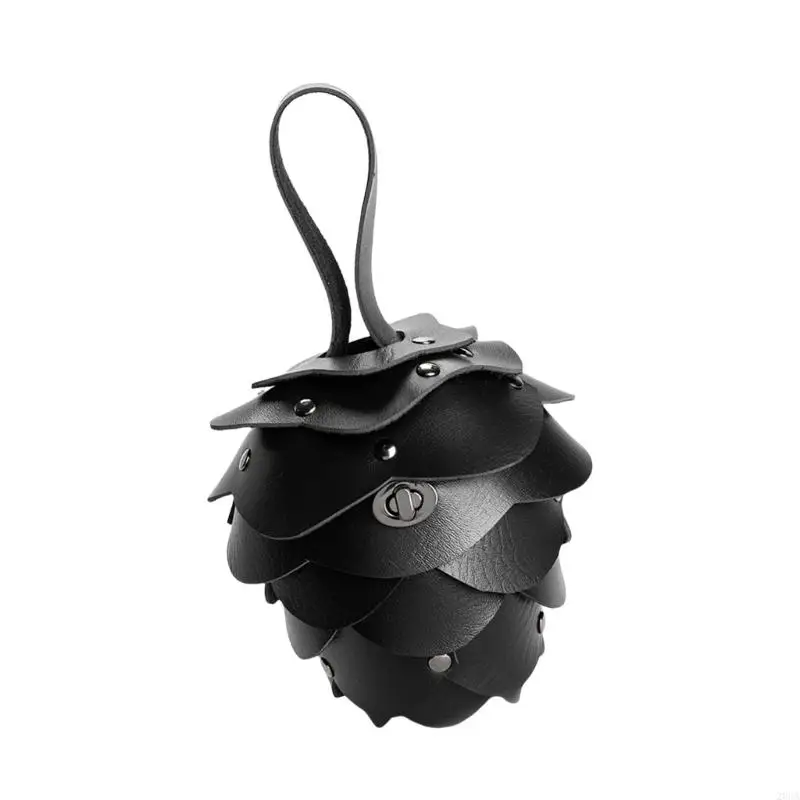 Compact Retro Pinecone Wallet Water Resistant PU Material Vintage Aesthetic Belt Accessory Lightweight Unisex Gift For Use 20CA