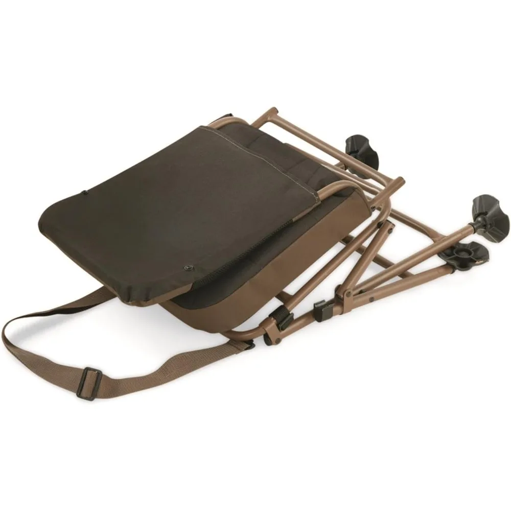 Huntrite 360 Swivel Hunting Blind Chair, 300 Pound Capacity, Folding, Lightweight, Portable, Padded Cushion Hunting Seat