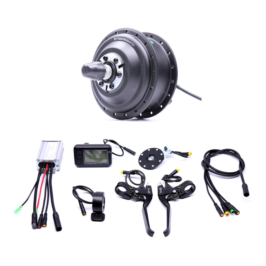 Waterproof Electric 36v350w Front/rear Electric Bike Conversion Kit Brushless Hub Motors with ebike system