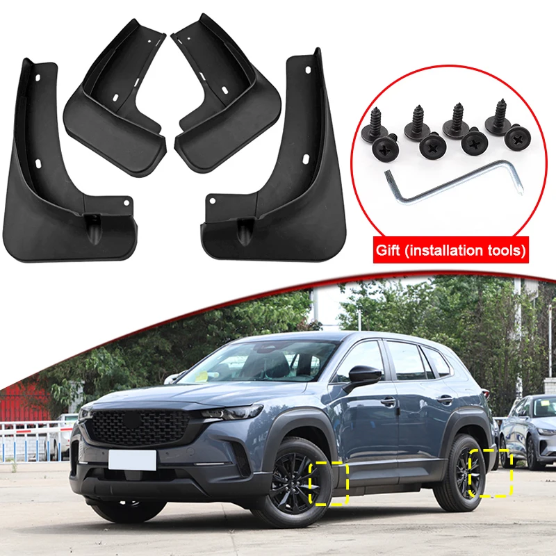 Car Styling For MAZDA CX-50 CX50 2023 2024 ABS Car Mud Flaps Splash Guard Mudguards MudFlaps Front Rear Fender Auto Accessories