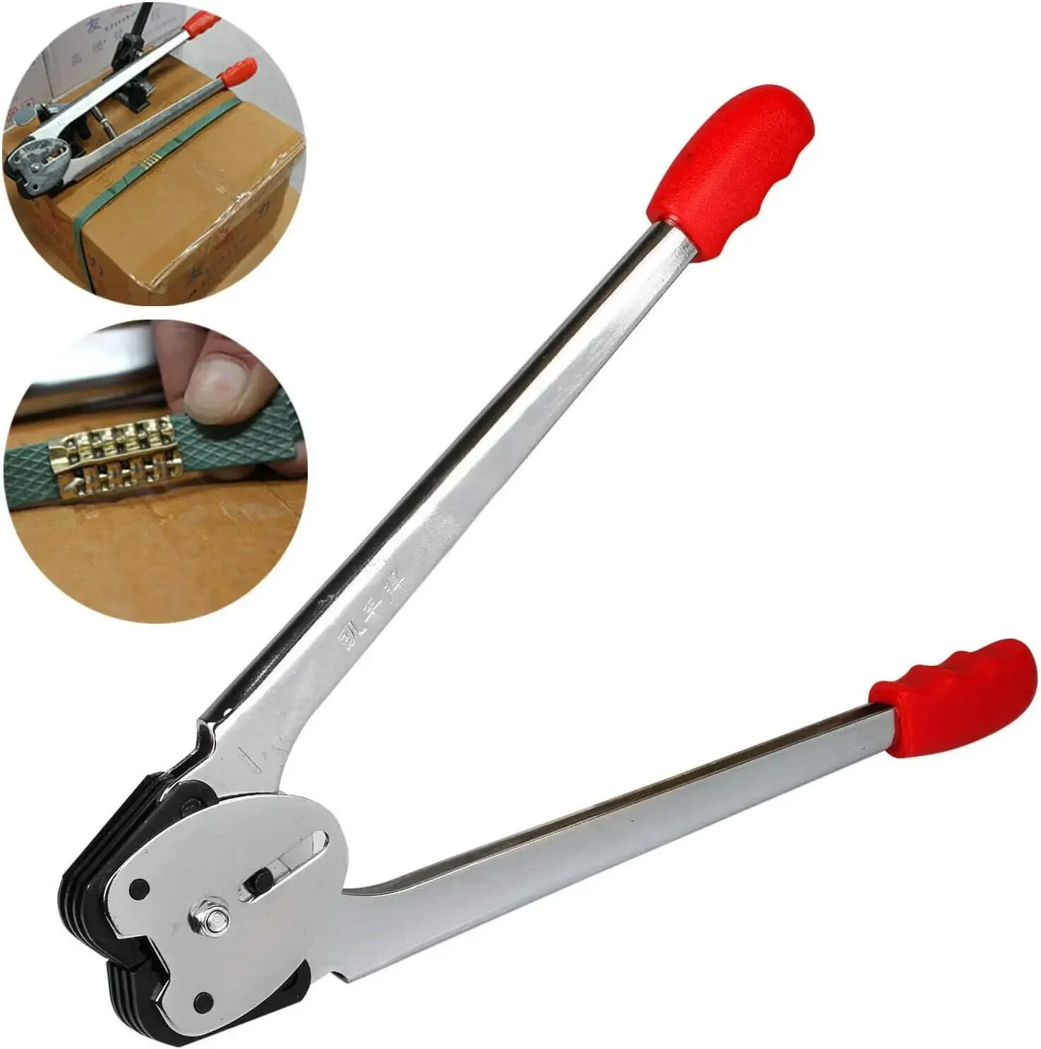 Heavy Duty Manual 4 in 1 PET/PP Manual Strapping Tools Packing Machine Set Tensioner & Sealer 100m Packing Belt