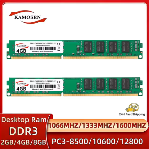 DDR3 4GB 2GB 8GB Desktop Memory 1066 1333 1600 MHZ PC3 8500 10600 12800U DDR3 240Pin 1.5V UDIMM Memory Memory