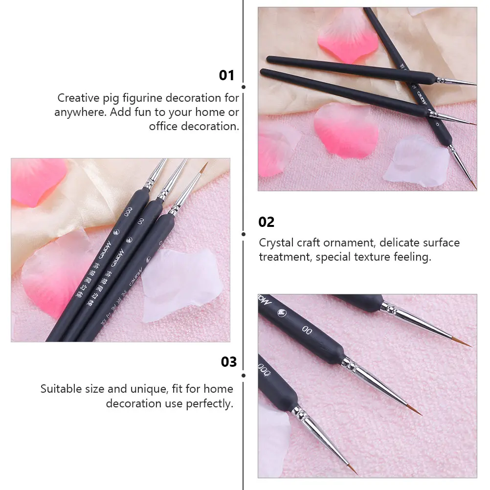 

6pcs Fine Paint Brush Set High-grade Material Durable Wooden Handle for Watercolor Oil Painting Artist Detail Tools