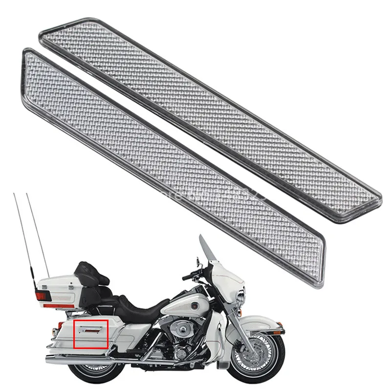 

Motorcycle parts Reflectors Saddlebag Guard Reflector Stickers Cover Decorative For Harley Electra Glide Street Glide 2014-2016