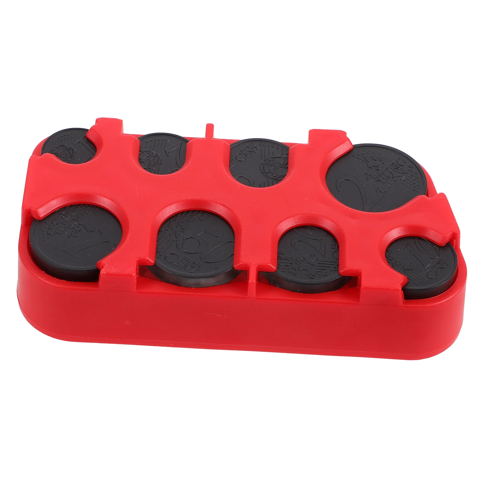 Large Capacity Coin Storage Box Organizer Holder Display Case Pouch Multicolor Red PP Material Waterproof for Home