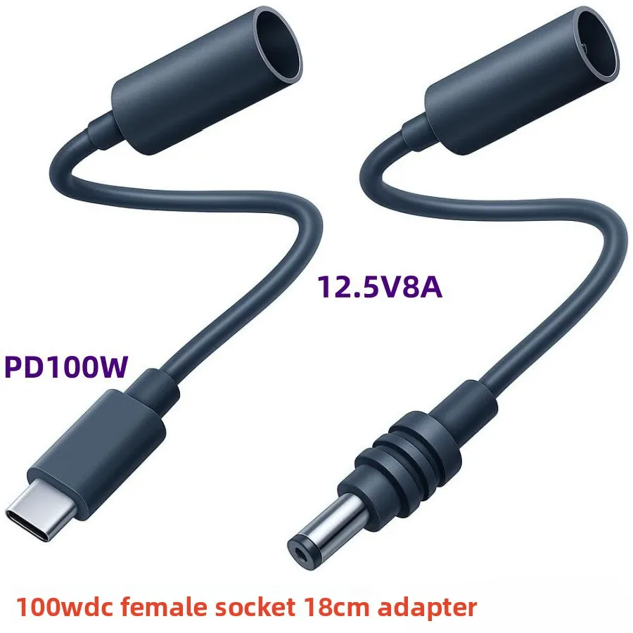 DC Type-c Female To 5.5*2.1 Female Cables 5521 Power Jack PD Power Conector Adapter USB Type C Converter