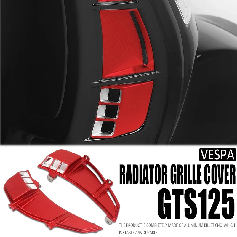 

For Vespa GTS 125 300 GTS300 Super 2023 2024 Motorcycle Accessories Left Right Radiator Guard Grille Cover Protective Protector