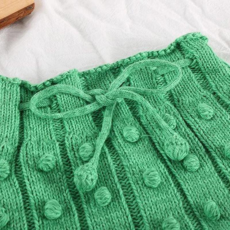 Lovely Knitting Skirt Shorts Handmade Wool Ball Candy Color Autumn Spring Baby Girls Shorts Kids Knitting PP Shorts