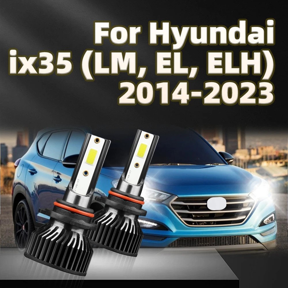 2Pcs Led Headlight 130W Auto Lamp Car Light HIR2 Suitable For Hyundai ix35 LM EL ELH 2014 2015 2016 2017 2018 2019 202 21 222023