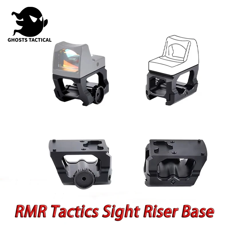 WADSN LEAP 04Tactical Metal RMR Red Dot Sight mount Installation of riser support accessories 20mm Rail Sight Mount RMR Base