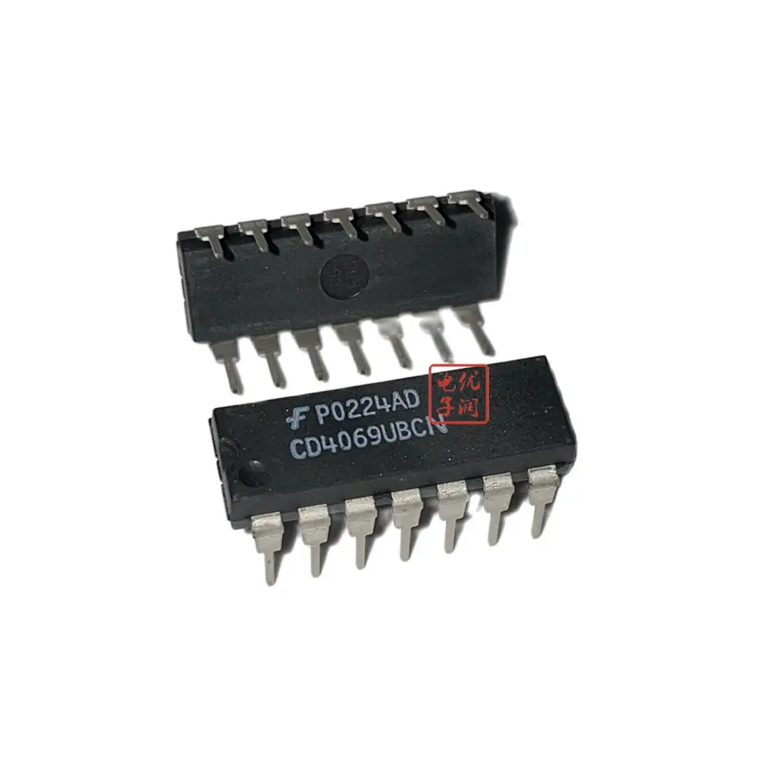 10PCS/ CD4069UBCN CD4069 DIP-14 [New Imported Original] CMOS 6-Non-Gate in-line