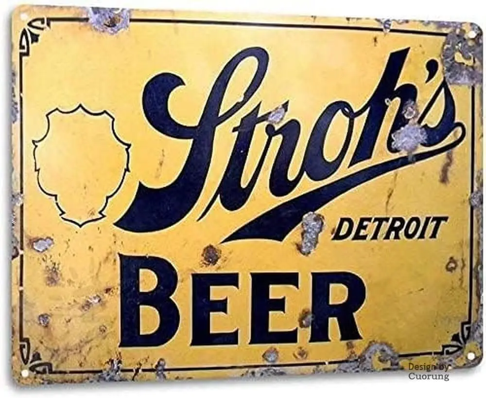 

Man Cave Decor Tin Sign Sign Stroh's Beer Metal Wall Art Store Brew Shop Bar Pub A626 Tin Sign 8x12 Inch Metal Tin Sign Iron