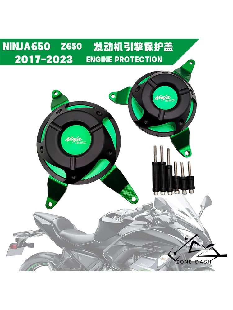 

For KAWASAKI Z650 Ninja 650 2017-2023 2021 2020 2019 2018 Motorcycle Accessories CNC Engine Guard Slider Crash Protective Cover